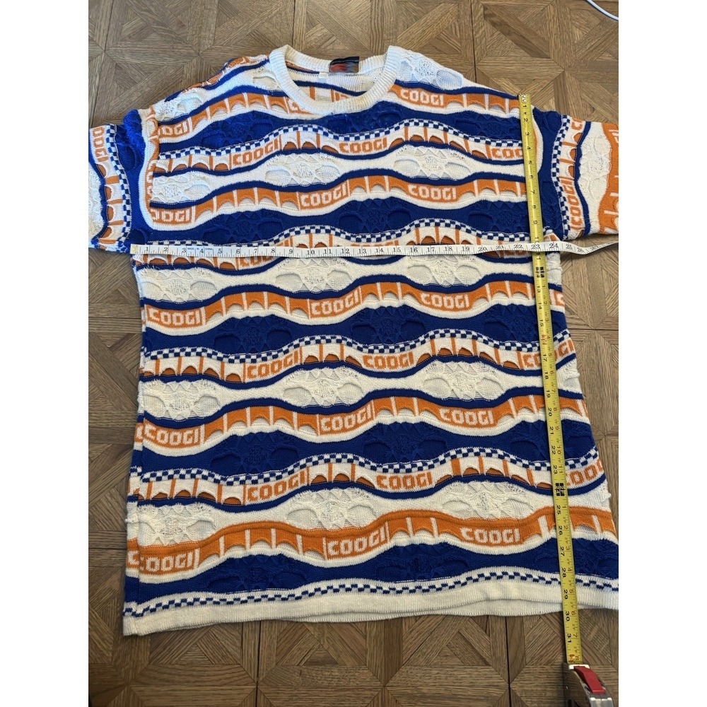 Vintage Coogi blue and orange 3D knit sweater tee Size 3Xl but fits like XXL - Picture 4 of 4